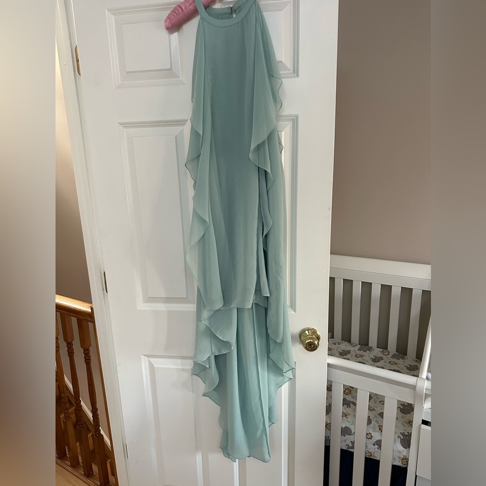 Turquoise bcbg dress.